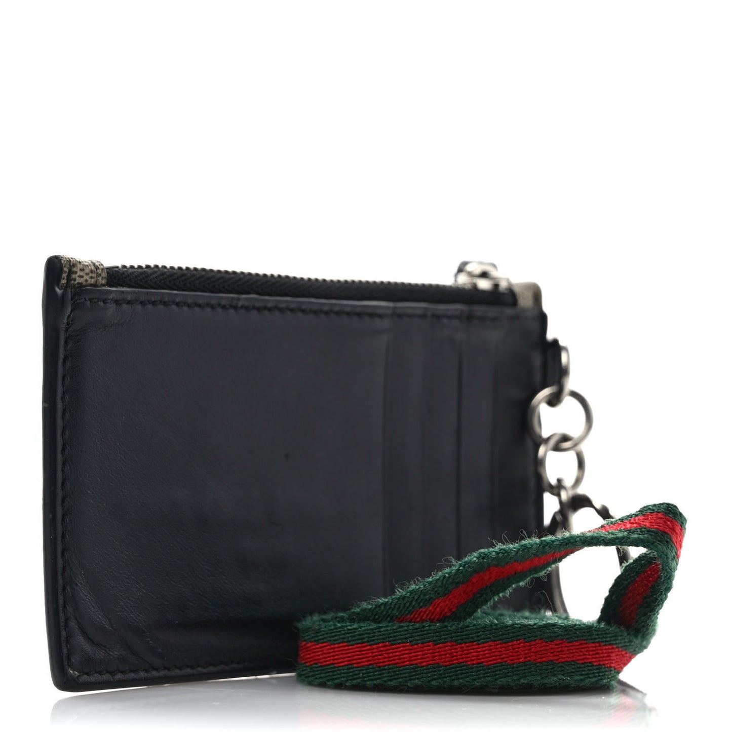 GG Supreme Monogram Kingsnake Lanyard Coin Case Card Holder