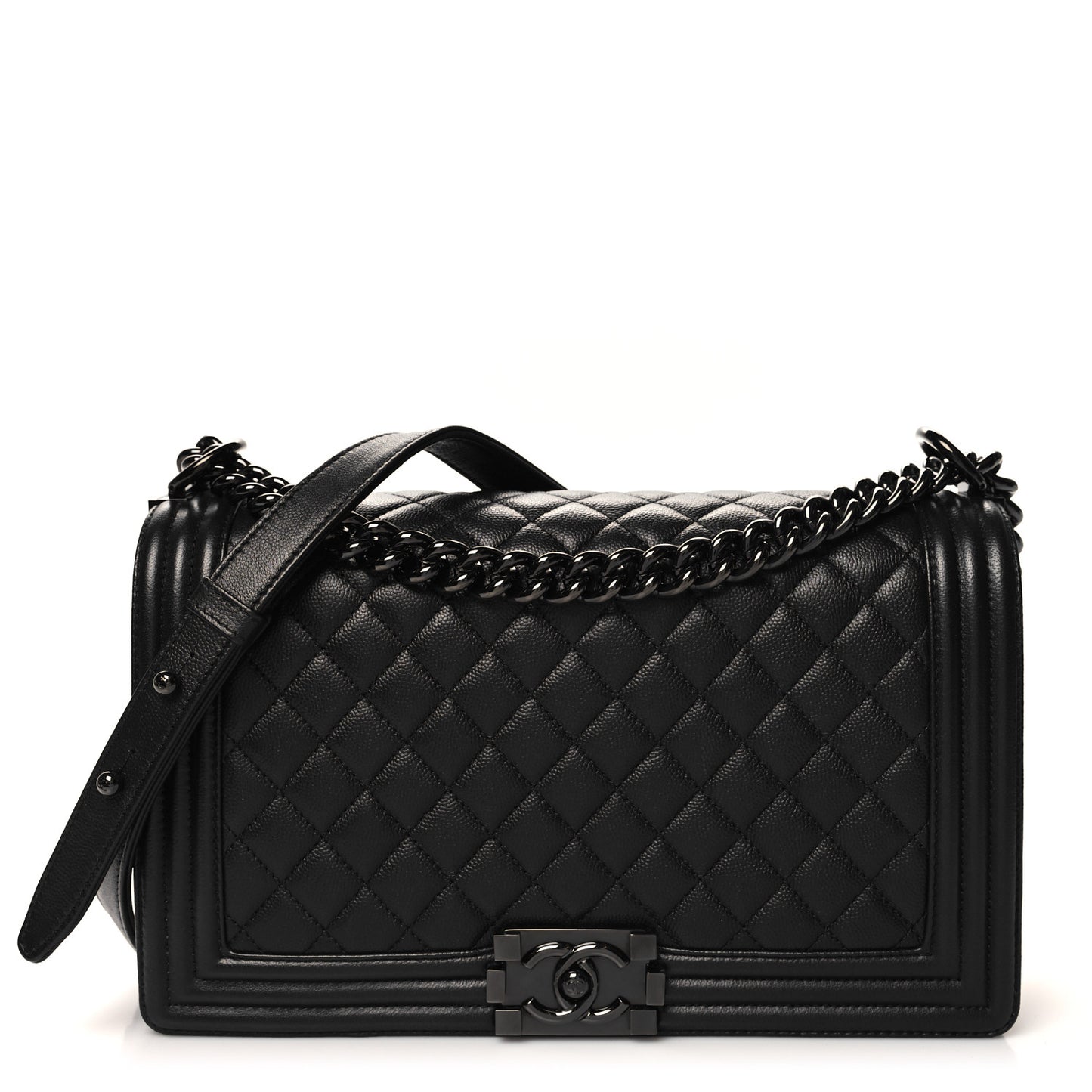 Caviar Quilted New Medium Boy Flap So Black