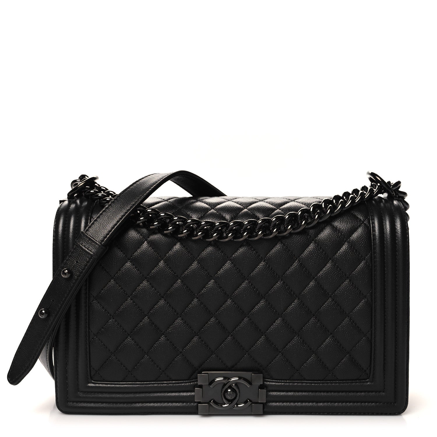Chanel Caviar Quilted New Medium Boy Flap So Black 1 of 10
