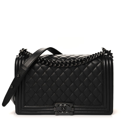 Chanel Caviar Quilted New Medium Boy Flap So Black 1 of 10