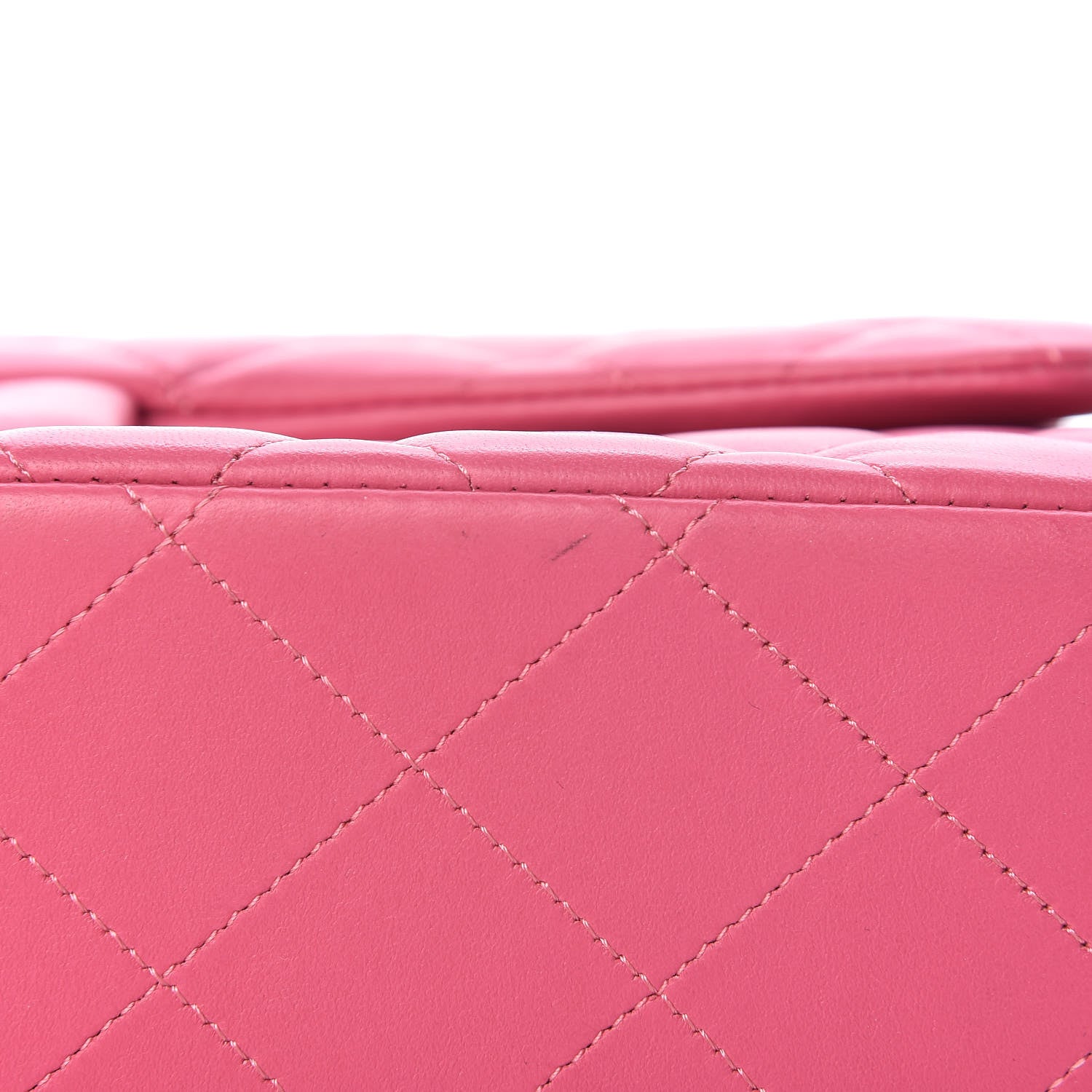 Chanel Lambskin Quilted Jumbo Double Flap Dark Pink 8 of 11