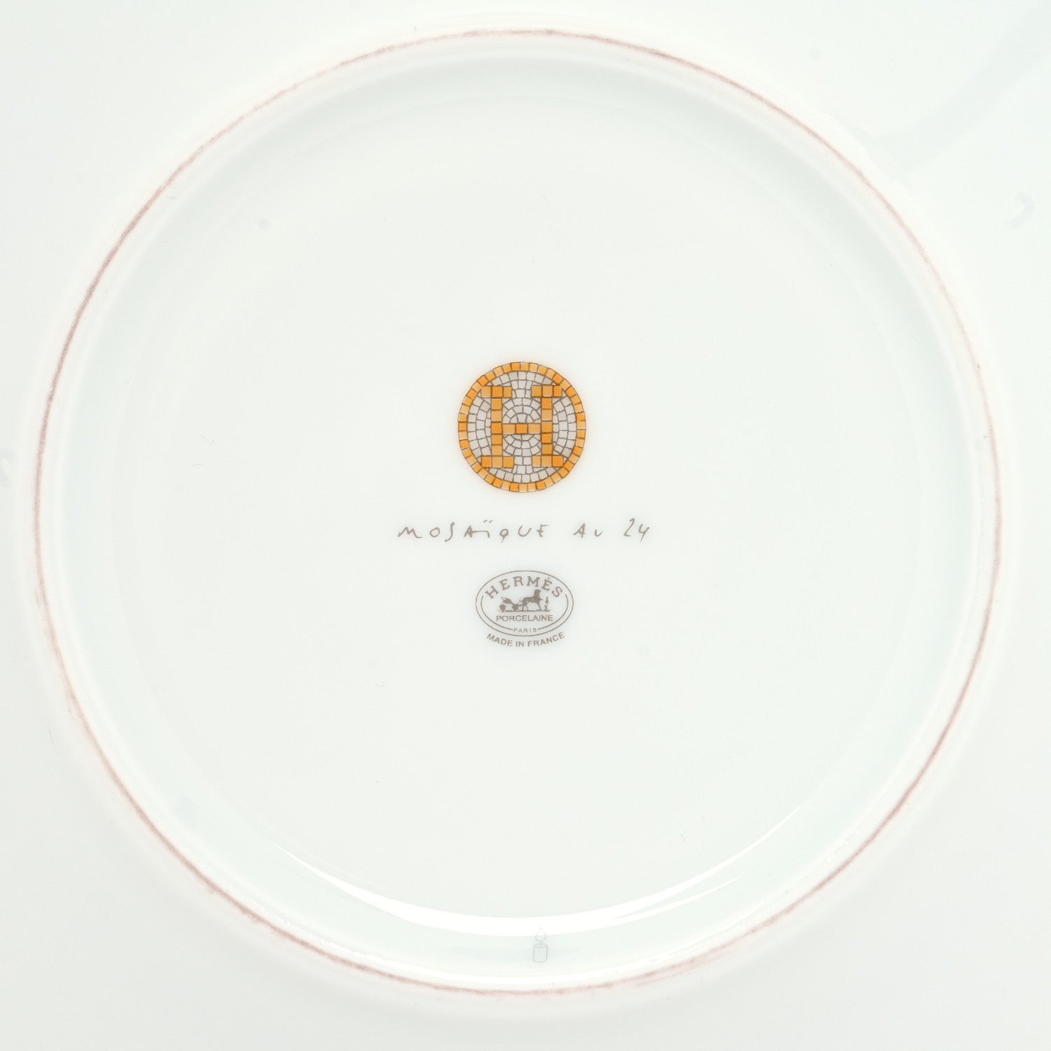 Hermes Porcelain Mosaique Au 24 Gold Breakfast Cup and Saucer 10 of 11