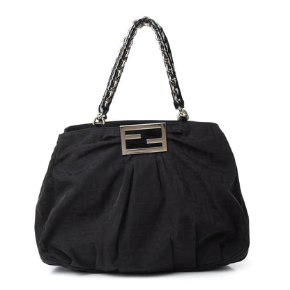 Fendi Zucca Enamel Mia Tote Black 1 of 9