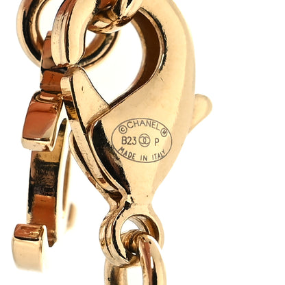 Chanel Crystal CC Heart Link Drop Necklace Gold 5 of 5