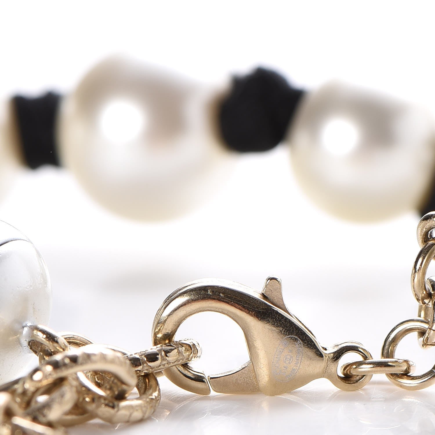 Chanel Graduated Pearl CC Long Necklace Gold 5 of 10