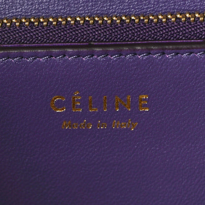 Celine Calfskin Crocodile Embossed Medium Classic Box Flap Bag Purple 6 of 10
