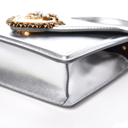 Dolce & Gabbana Smooth Calfskin Devotion Envelope Top Handle Bag Silver 7 of 13