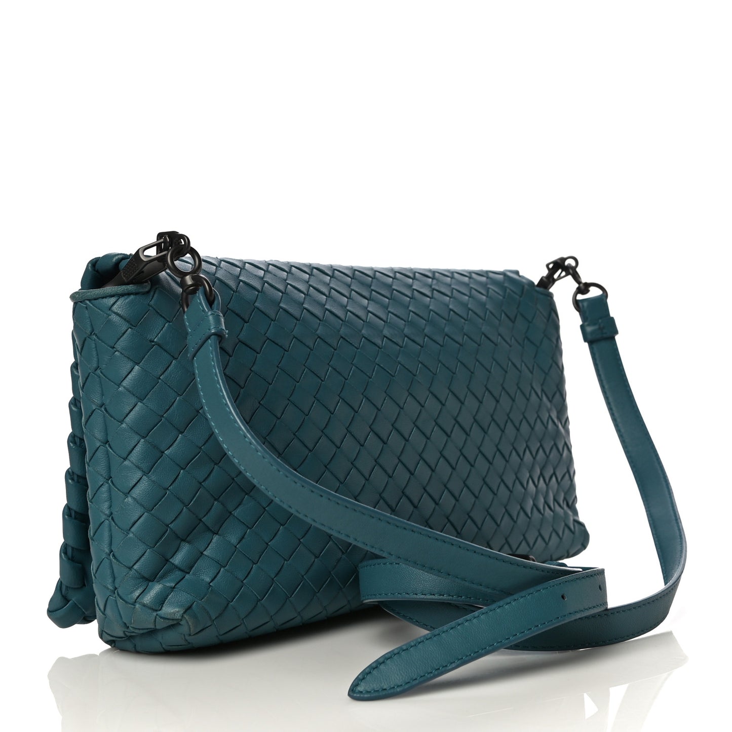 Nappa Intrecciato Dahlia Clutch Crossbody Canard