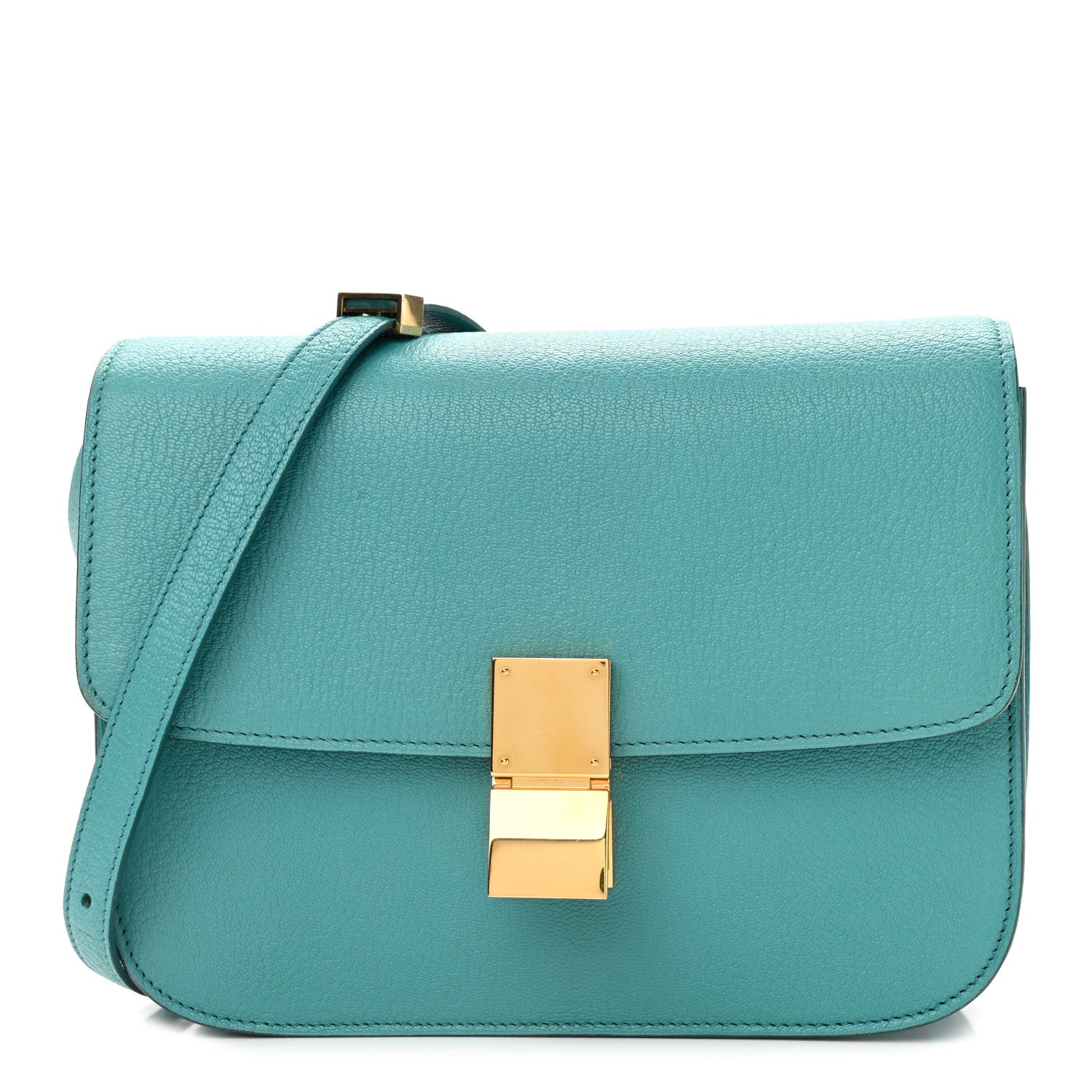 Celine Goatskin Medium Classic Box Flap Bag Antarctic 1 of 9