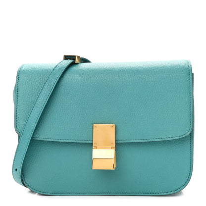 Celine Goatskin Medium Classic Box Flap Bag Antarctic 1 of 9