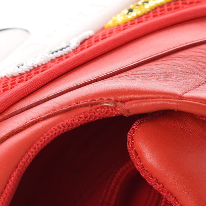 Christian Dior Calfskin Technical Canvas Embroidered Dior Fusion Sneakers 35 Rouge 9 of 10