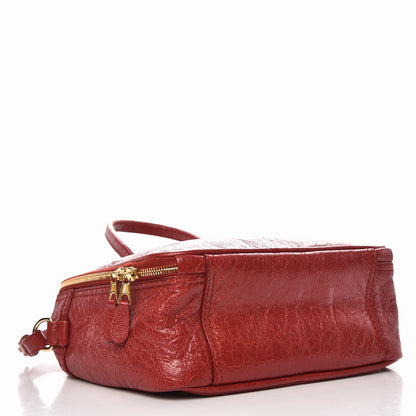 Balenciaga Agneau S Blanket Square Tote Rouge Brique 4 of 7