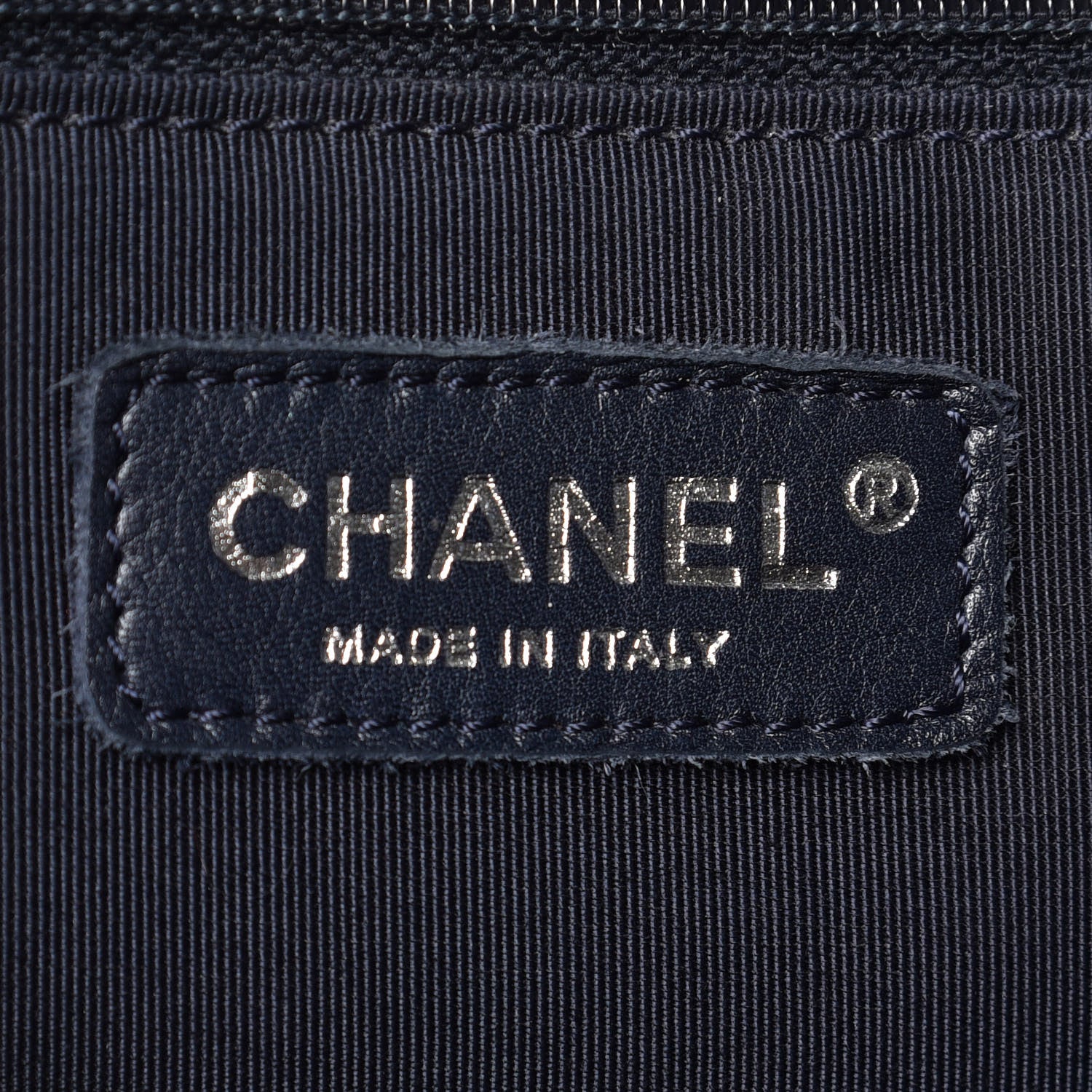 Chanel Caviar Quilted Grand Shopping Tote GST Navy Blue 6 of 14
