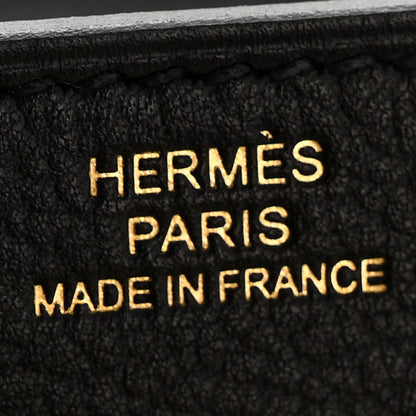Hermes Evercolor Cavale Kelly Wallet To Go Black Ecru 6 of 14