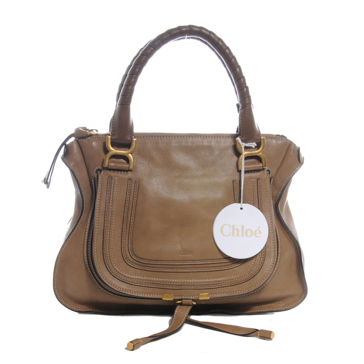 Calfskin Medium Marcie Satchel Nut