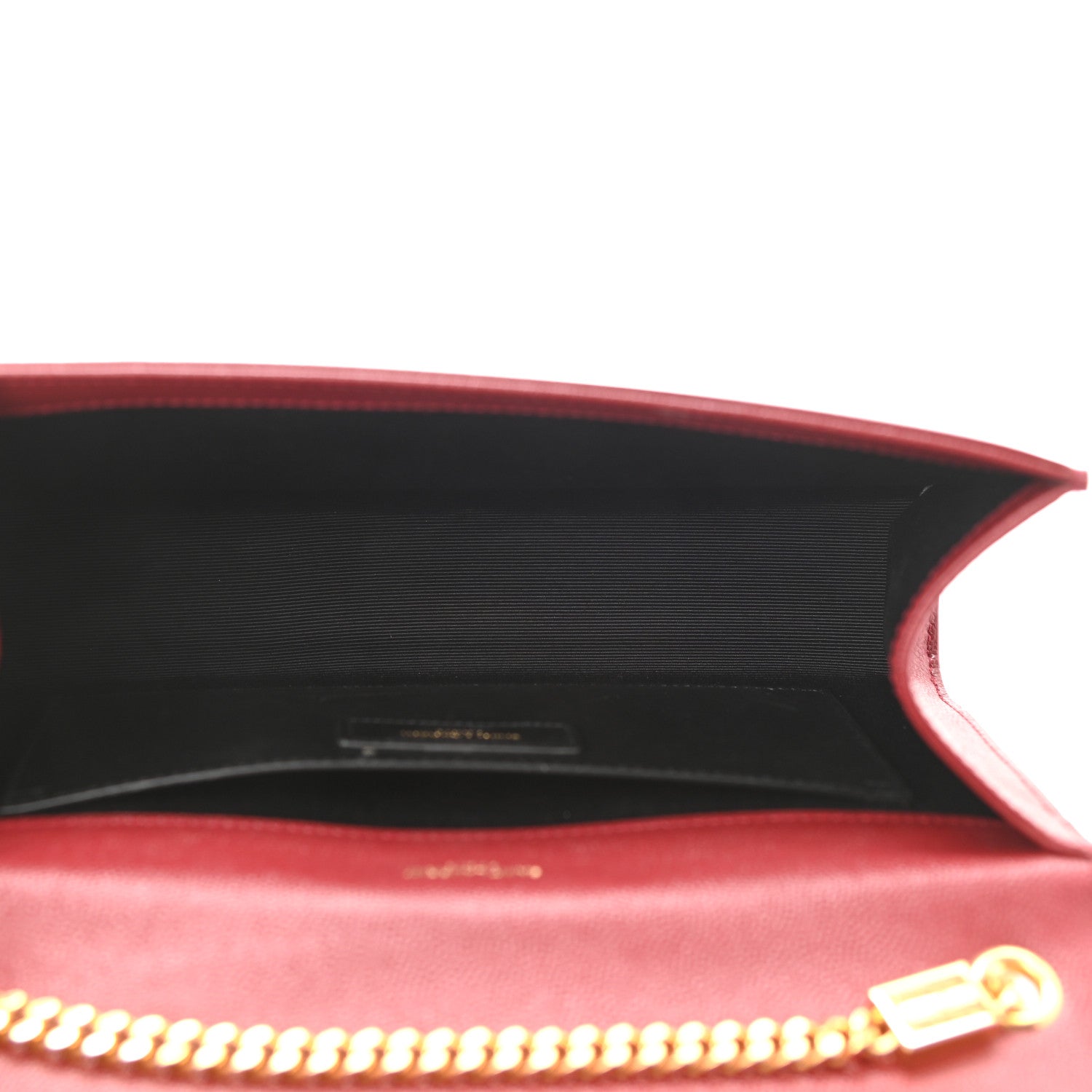 Saint Laurent Grain De Poudre Medium Classic Monogram Kate Tassel Satchel Red 4 of 10