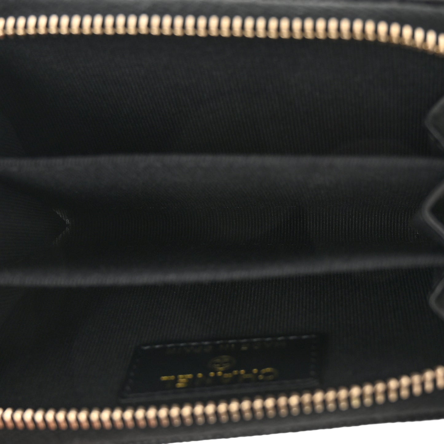 Caviar Enamel Coco Casino Quilted Zip Coin Purse Black