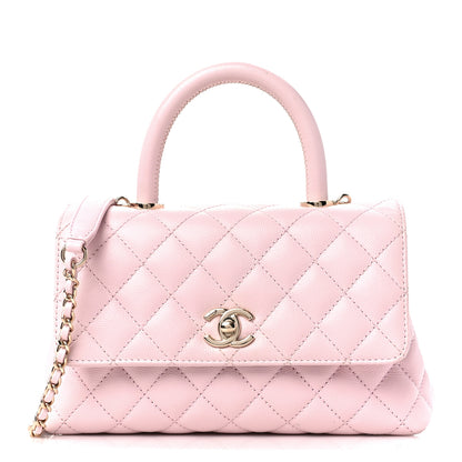 Chanel Caviar Quilted Mini Coco Handle Flap Light Pink 1 of 12