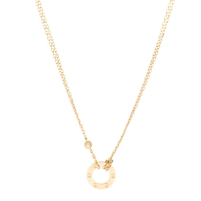 Cartier 18K Yellow Gold 2 Diamond LOVE Necklace 1 of 6