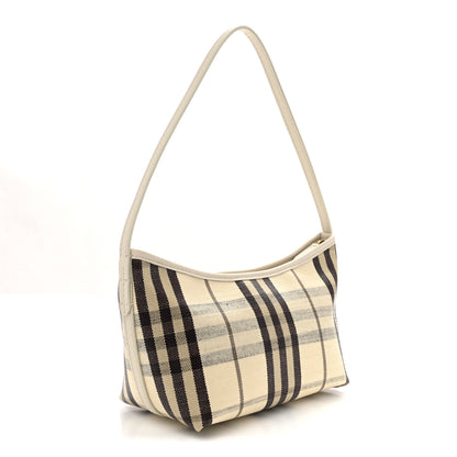Burberry Coated Canvas Vintage Check Calfskin Mini Highlands Shoulder Bag Light Beige 2 of 9