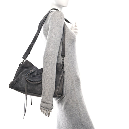 Balenciaga Waxed Suede Calfskin Classic Hardware Medium Le City Storm Grey 2 of 10