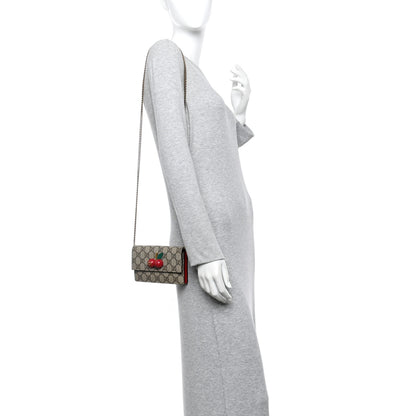 Gucci GG Supreme Monogram Mini Cherry Chain Bag 2 of 9