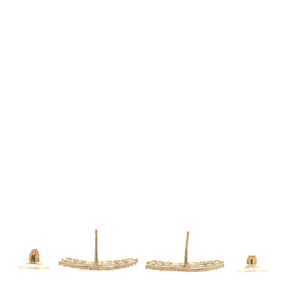 Chanel Crystal CC Earrings  Gold 3 of 4