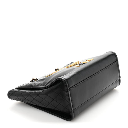 Chanel Aged Calfskin Small Charms Deauville Tote Black 4 of 11