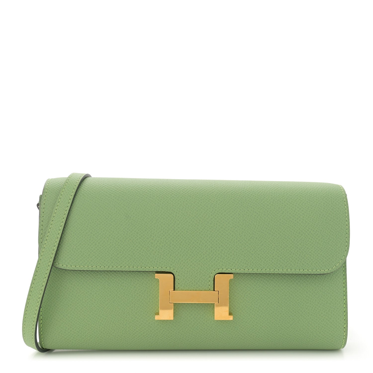 Hermes Epsom Constance Long To Go Wallet Vert Criquet 1 of 9