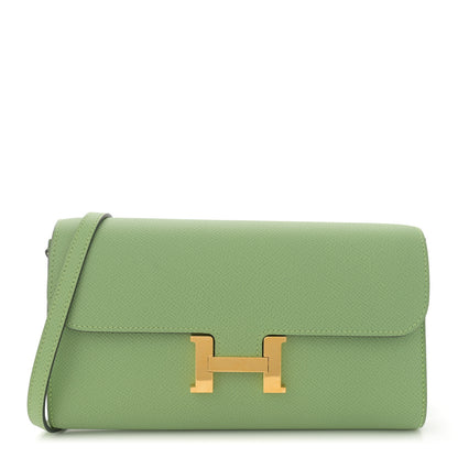 Hermes Epsom Constance Long To Go Wallet Vert Criquet 1 of 9