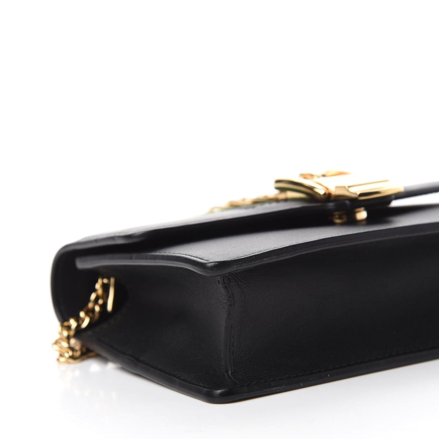 Calfskin Super Mini Sylvie Chain Shoulder Bag Black