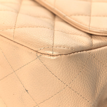 Chanel Caviar Quilted Jumbo Single Flap Beige 11 of 15