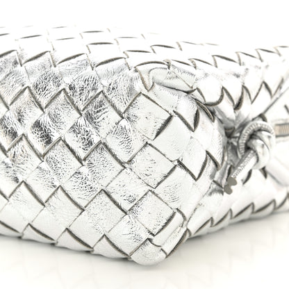 Bottega Veneta Metallic Nappa Intrecciato Medium Loop Camera Bag Silver 9 of 9
