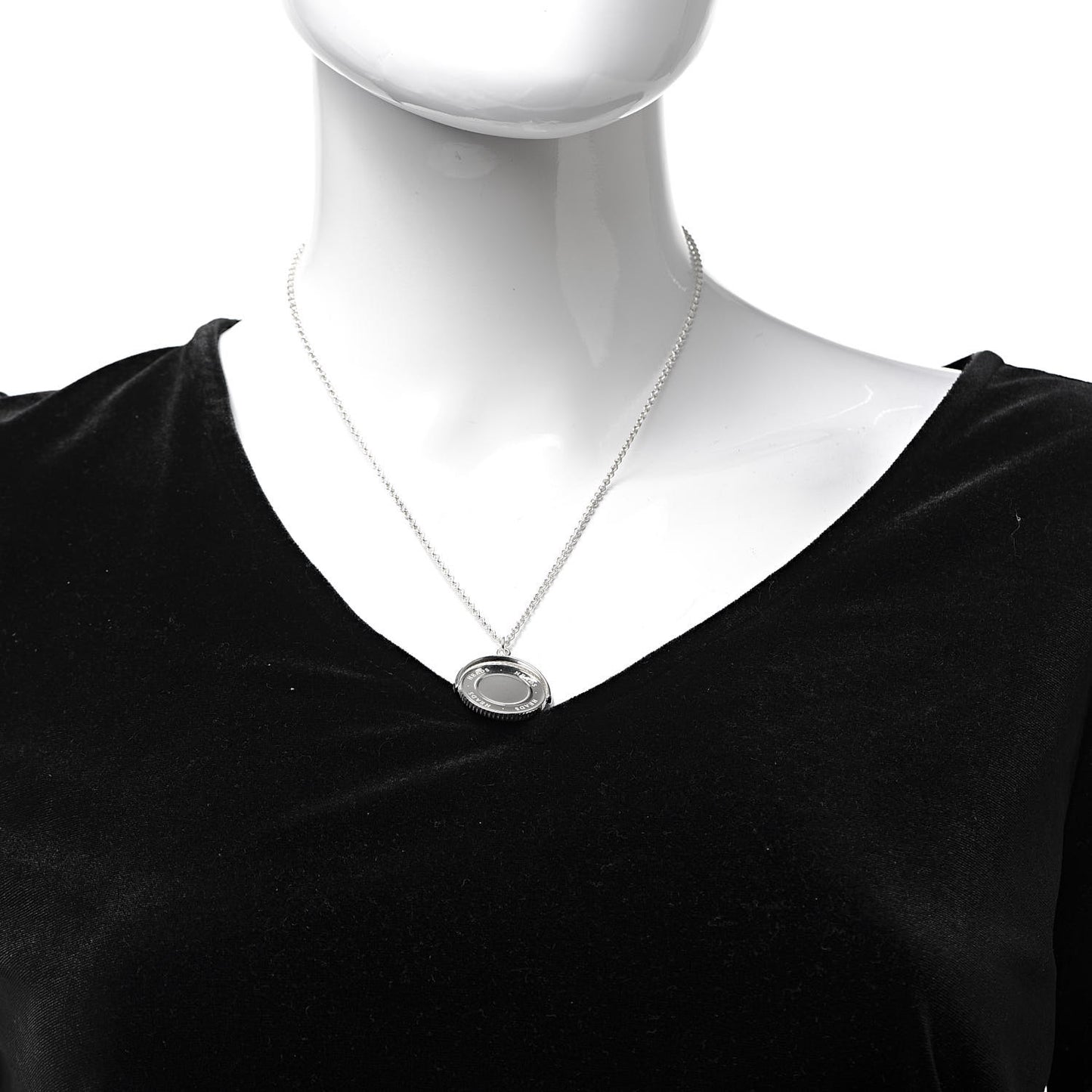 Sterling Silver Heads Tails Coin Pendant Necklace