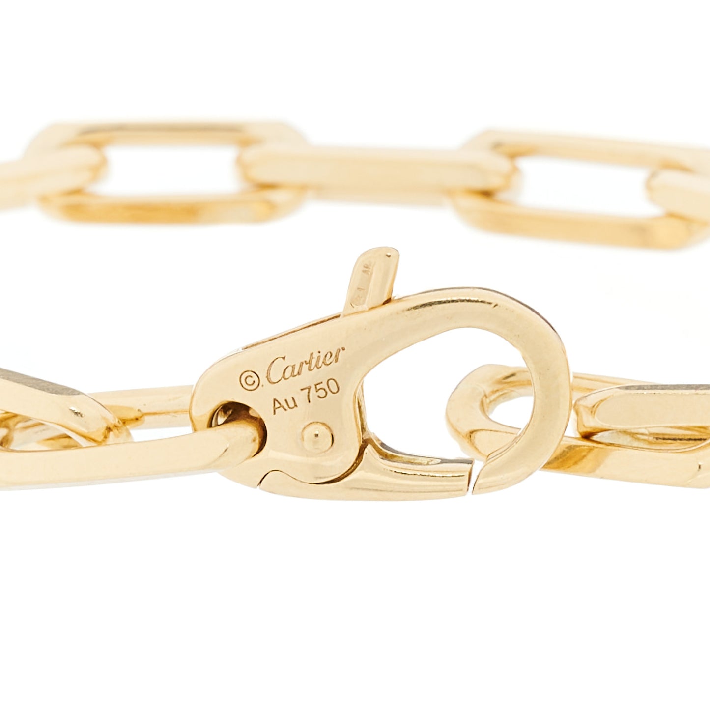 18K Yellow Gold Santos de Cartier Link Chain Bracelet
