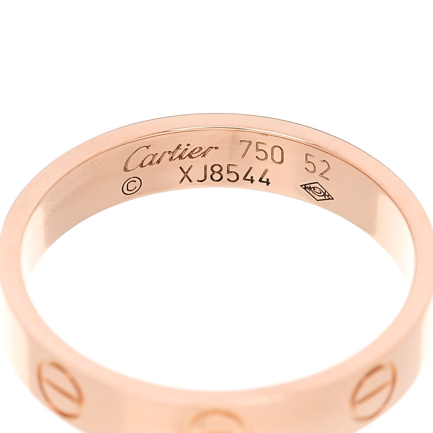 Cartier 18K Pink Gold 3.5mm LOVE Wedding Band Ring 52 6 4 of 5