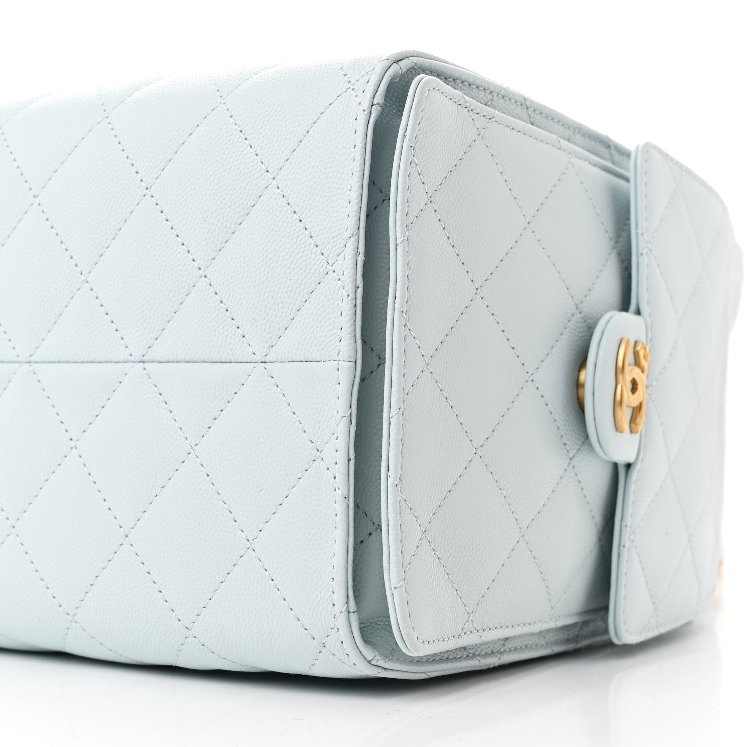 Chanel Caviar Quilted Medium Chanel 25 Handbag Light Blue 12 of 13