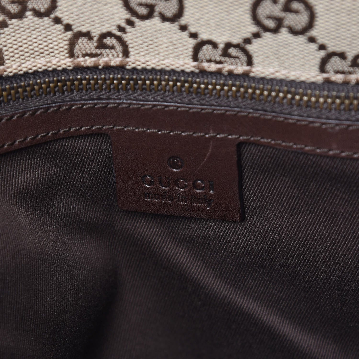 Gucci Monogram Woven Shoulder Bag Brown 7 of 18