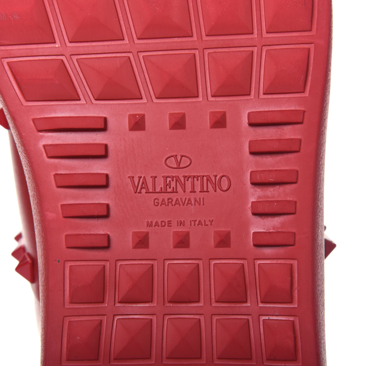 Valentino Garavani Calfskin Mens Rockstud Untitled Open Sneakers 44 Red 6 of 13