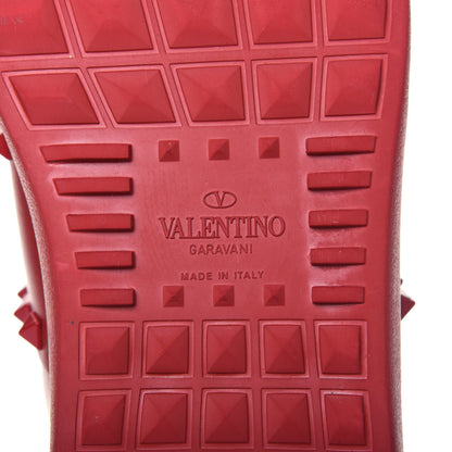 Valentino Garavani Calfskin Mens Rockstud Untitled Open Sneakers 44 Red 6 of 13