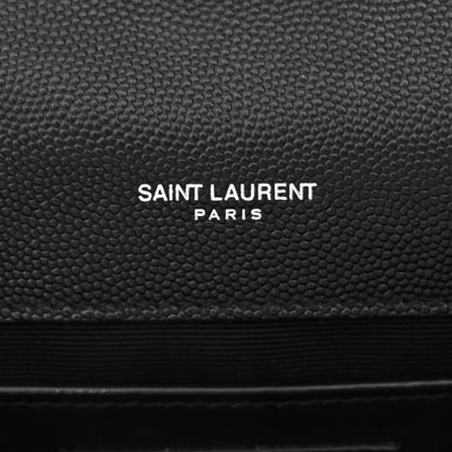 Saint Laurent Grain De Poudre Medium Classic Monogram Kate Satchel Black 5 of 8