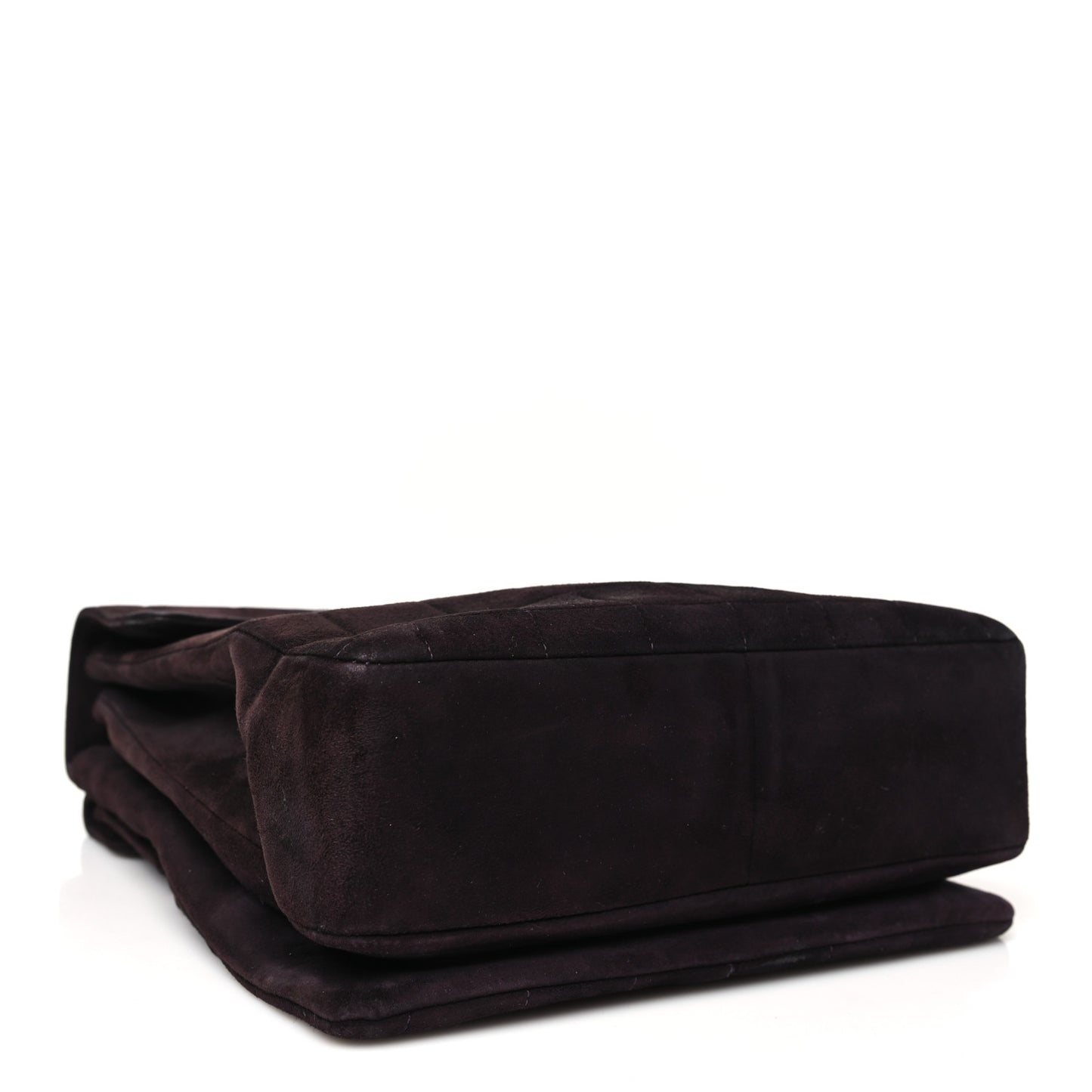 Suede Chocolate Bar Mademoiselle Shoulder Bag Brown