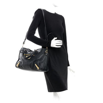 Balenciaga Veau Amp Plate Gold Hardware City Black 2 of 7