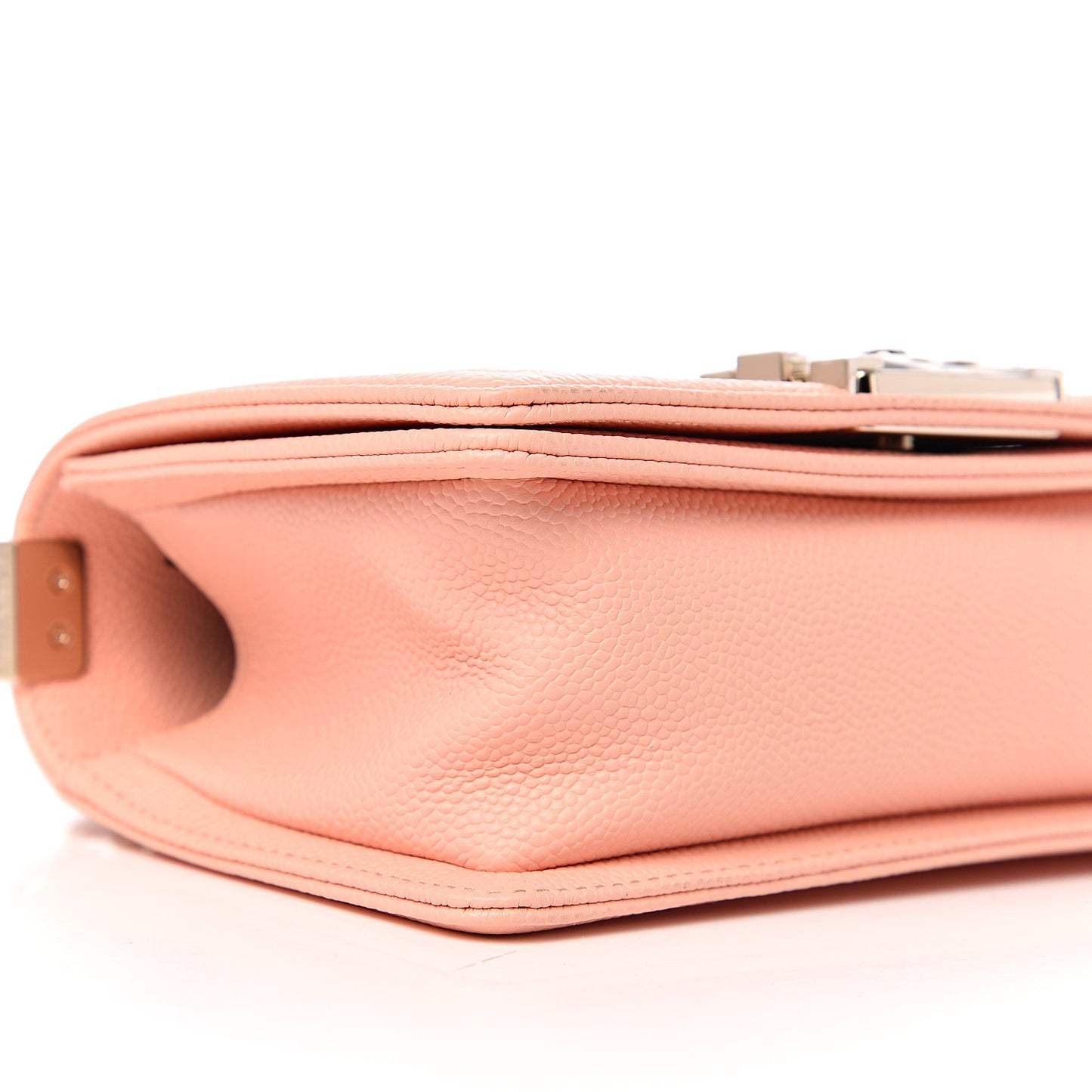 Caviar Quilted Small Boy Flap Light Pink