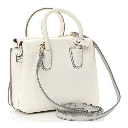 MCM Grained Calfskin Mini Milla Tote White Flake 3 of 9