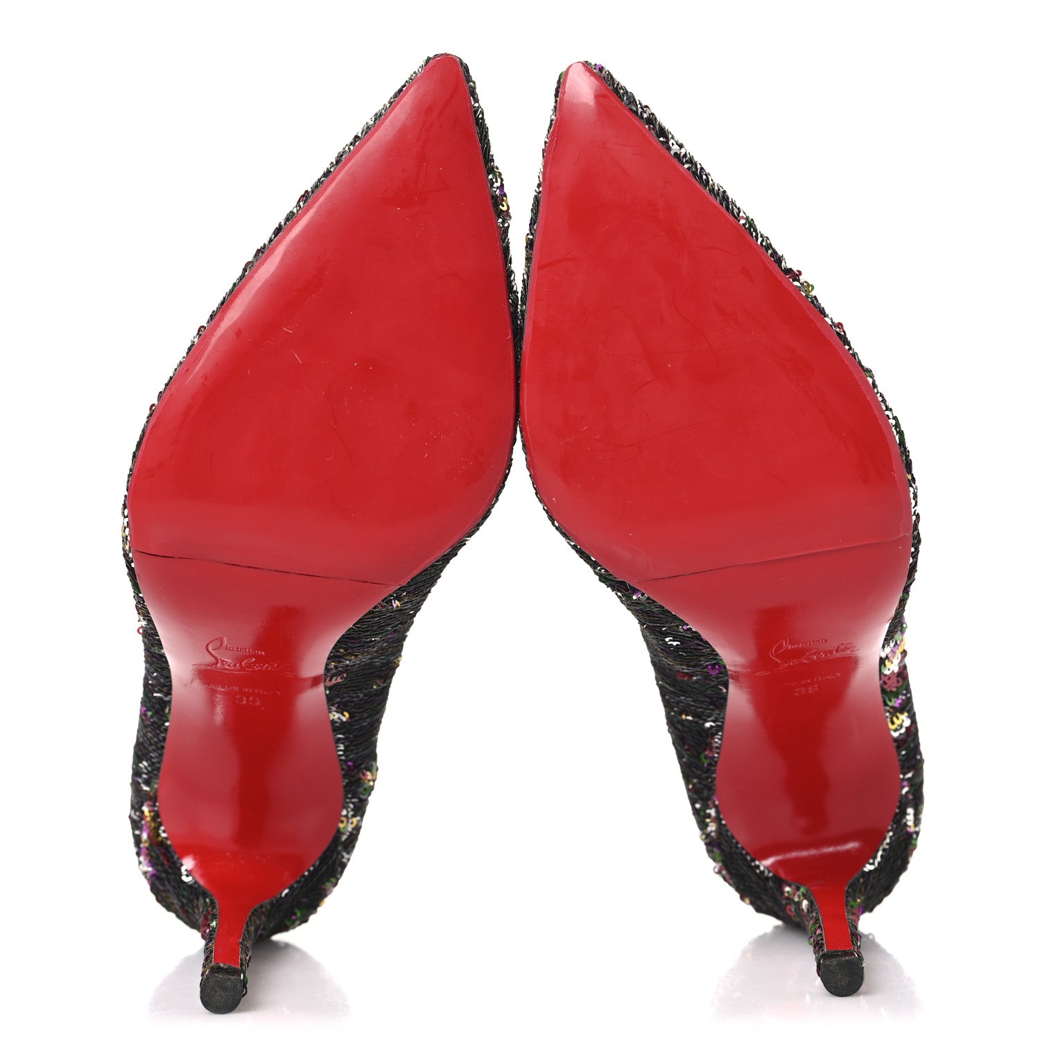 Christian Louboutin Paillettes Caresse Pigalle Follies 100 Pumps 39 Multicolor 6 of 9