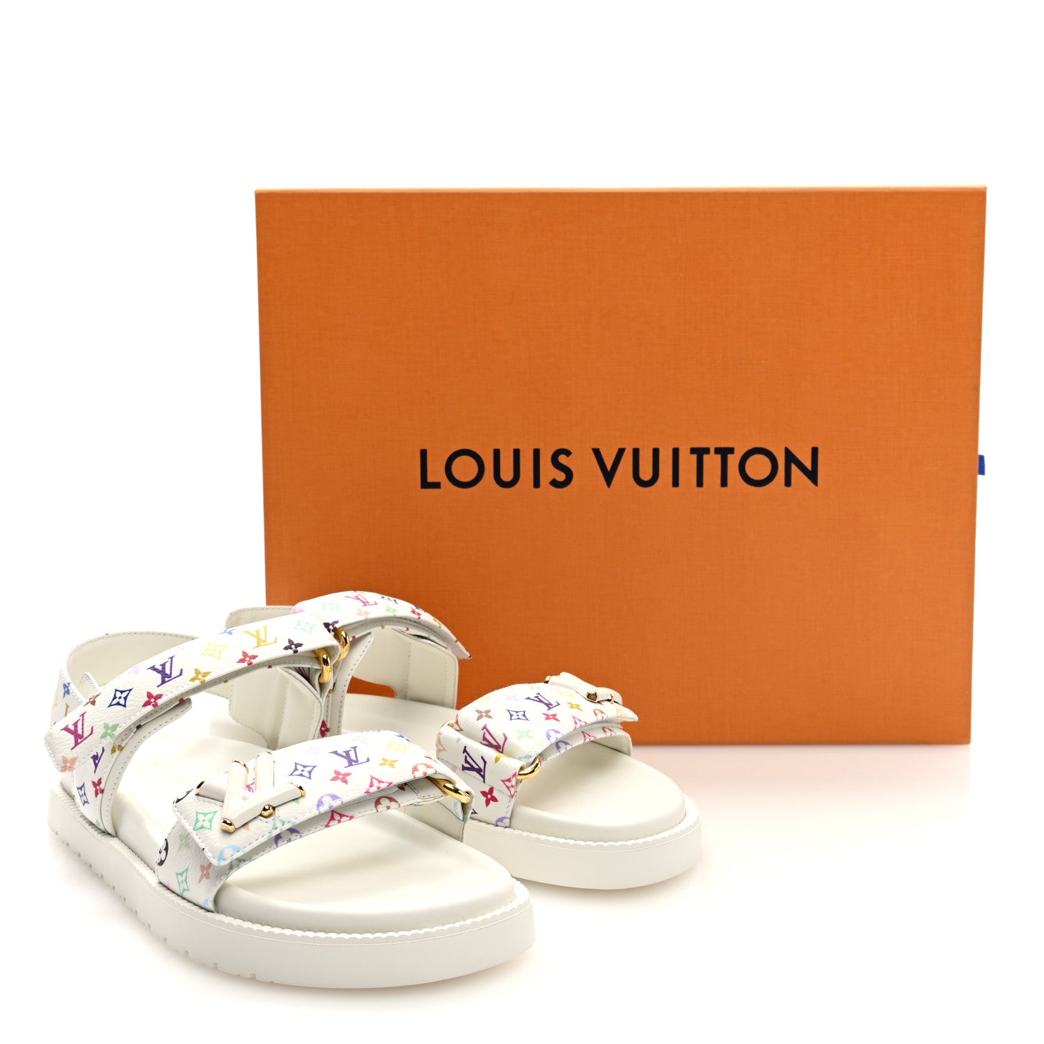 Louis Vuitton LV X TM Monogram Multicolor LV Sunset Flat Comfort Mule 39 White 9 of 9