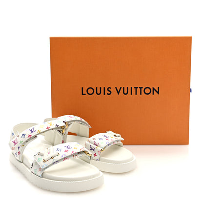 Louis Vuitton LV X TM Monogram Multicolor LV Sunset Flat Comfort Mule 39 White 9 of 9