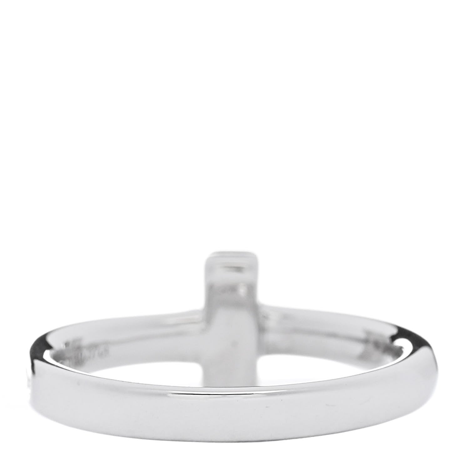 Tiffany 18K White Gold Diamond T T1 Ring 47 4 3 of 4