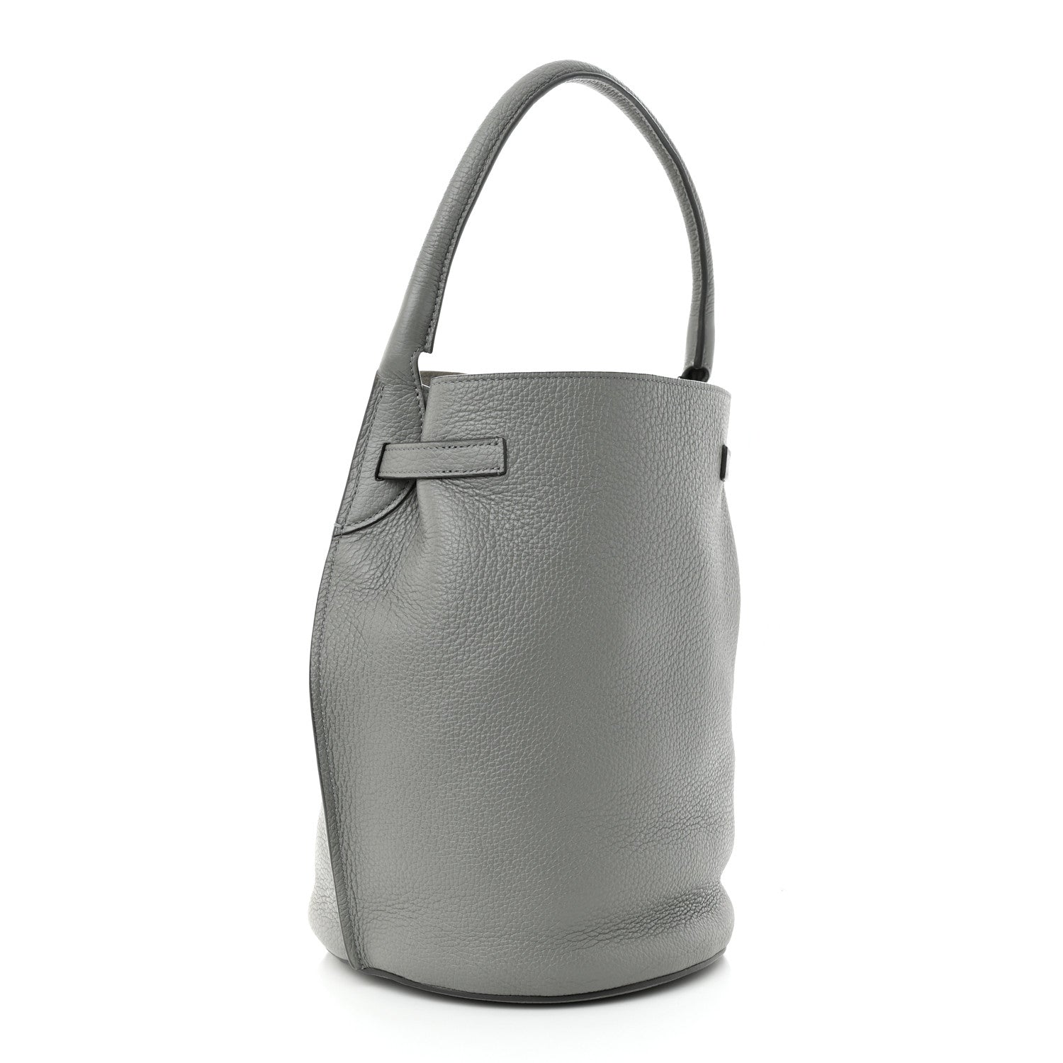 Celine Supple Grained Calfskin Big Bag Bucket Grey 4 of 12
